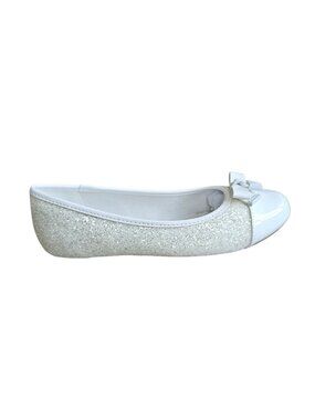 Michael Kors Kenya Lock White Glitter Sneaker 5 Big Kid NIB